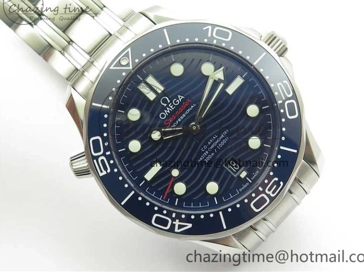0115 Seamaster Diver 300M ORF 1:1 Best Edition Blue Ceramic Blue Dial on SS Bracelet A Breathable 7869